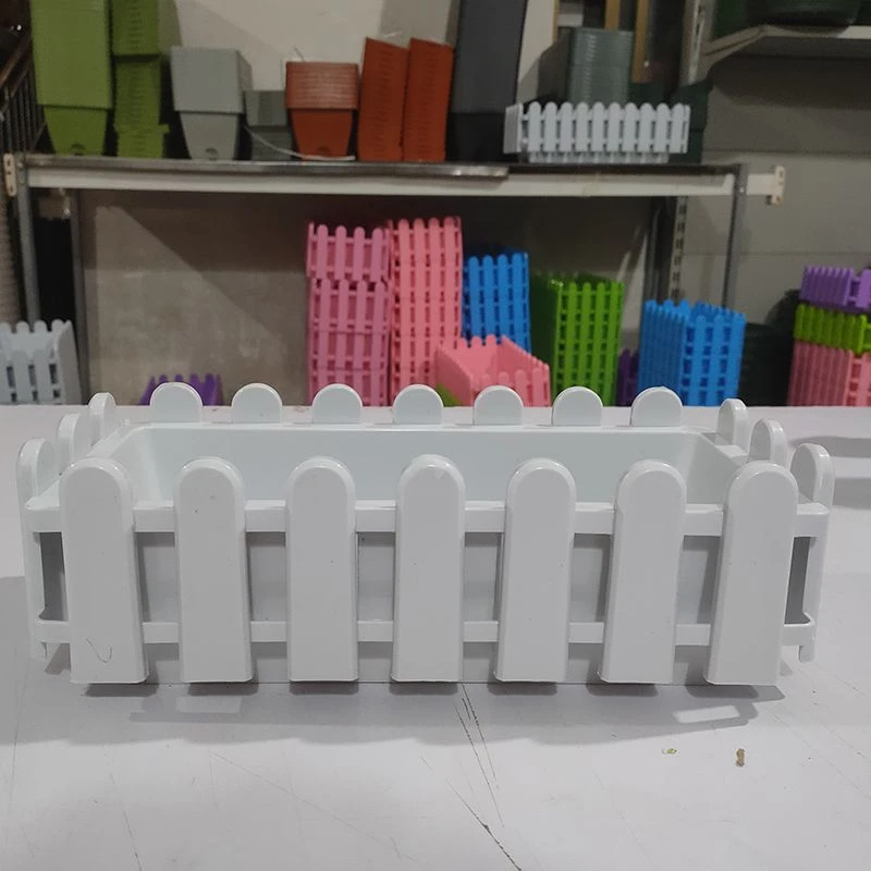 Fence-Type Flower Pot Plastic Rectangular Fence Vegetable Pot Planting Balcony Flower Planting Special Box Home Cultivation Box