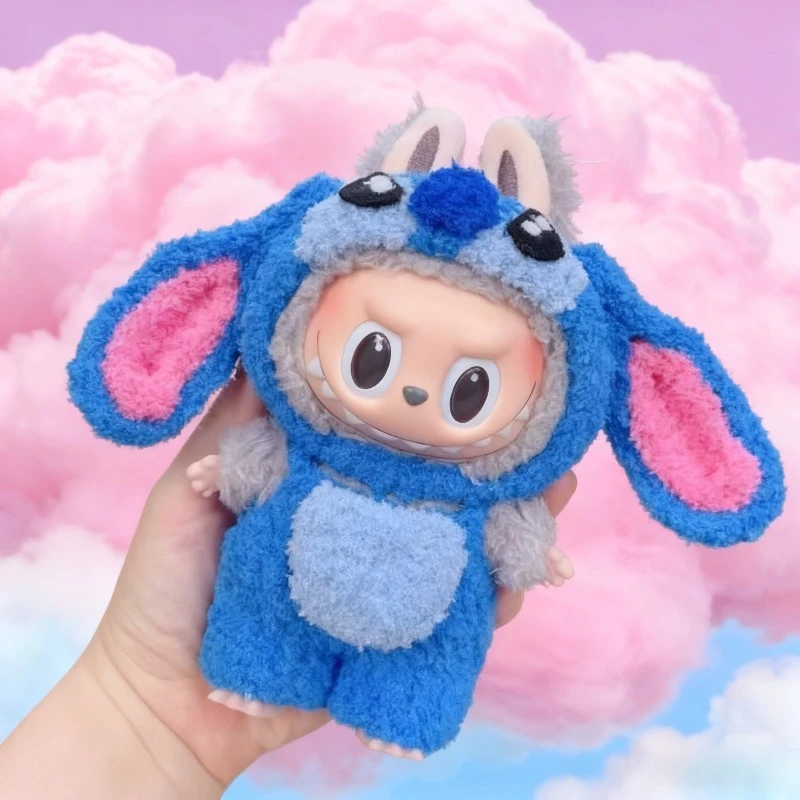 Only Clothes for 17cm V1 V2 V3 Labubu Spider-Man Tigger Mickey Lotso Stitch Cotton Doll Cartoon Accessories Toy Birthday Gifts