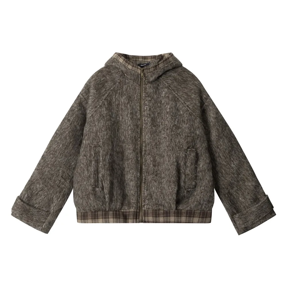 

Флисовые лоскутные меховые толстые свободные куртки с капюшоном, хлопковые пальто для женщин и девочек, верхняя одежда для акмедиа, весенне-зимняя уличная одежда