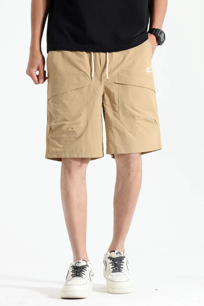 

Мужские шорты, летний тренд 2025 года, простые и модные молодежные уличные рабочие брюки, повседневные брюки с карманами на шнурке, легкие и тигие