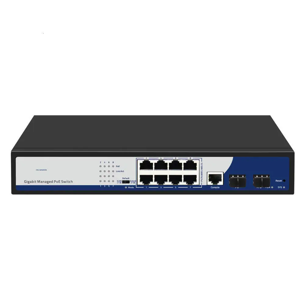 High Performance Promotional 9 Ports Gigabit Switch Poe Network Switch with Sfp Port