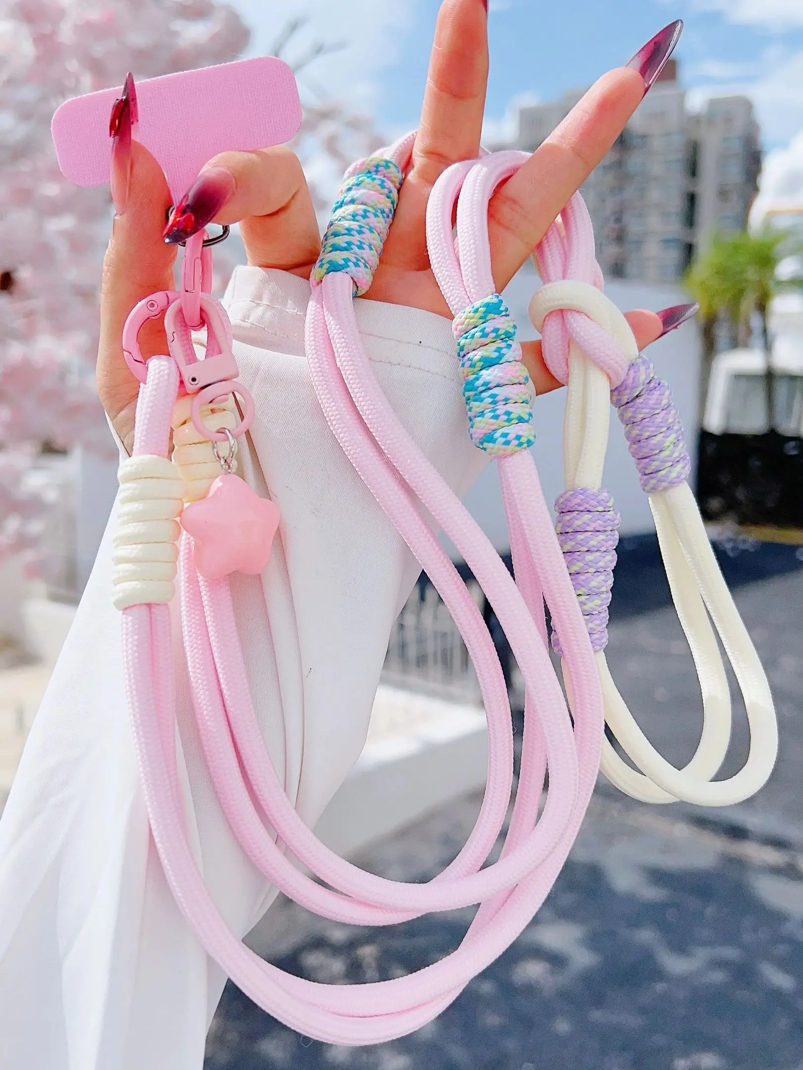 Lanière universelle Double couleur pour téléphone portable, tendance personnalisée, portée diagonale, longue corde d'épaule, corde de sécurité à la mode