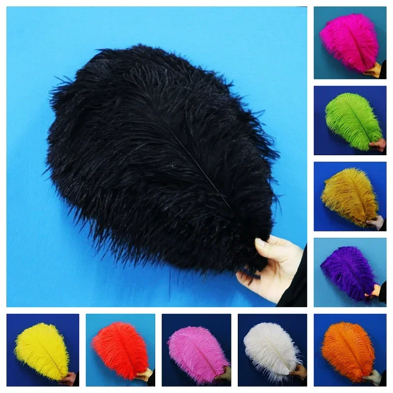 100pcs Wedding Party Dress Ostrich Feather Christmas Tree Decorations 35-40cm Feathers for Crafts Accessories and Materials Vase