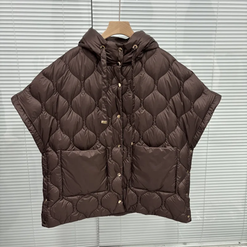 المرأة 90% الأبيض بطة أسفل سترة الشتاء موضة الماس شبكة مقنعين بطة بيضاء أسفل سترة قصيرة سترة النساء #4