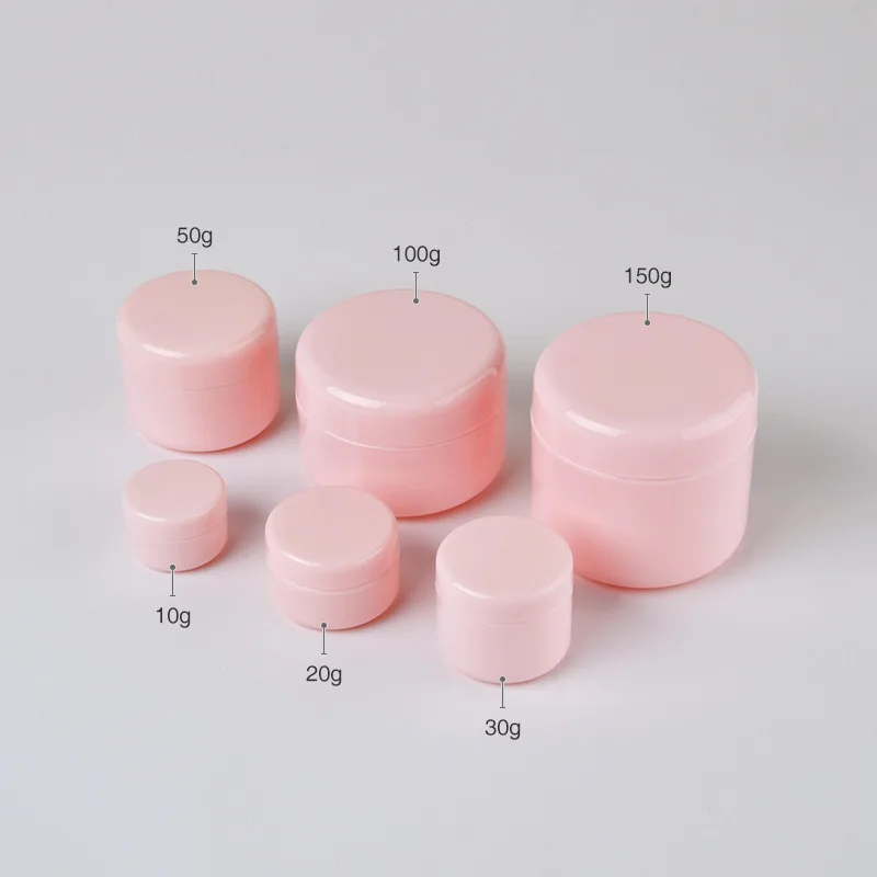 10g /20g/30g/50g /100g/150g Refillable Bottle Travel Face Cream Jar Cosmetic Plastic Box Portable Empty Tight Waist Container