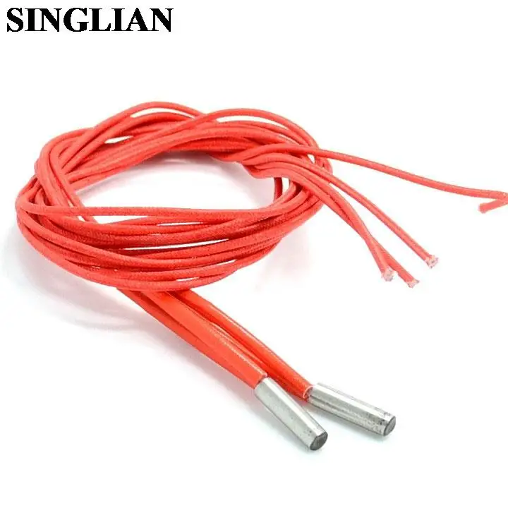 1PCS 12V24V/40W 6*20 Mold Temperature Single Head Electric Heating Tube Heating Tube Heating Rod Single End For 3D Printer Parts