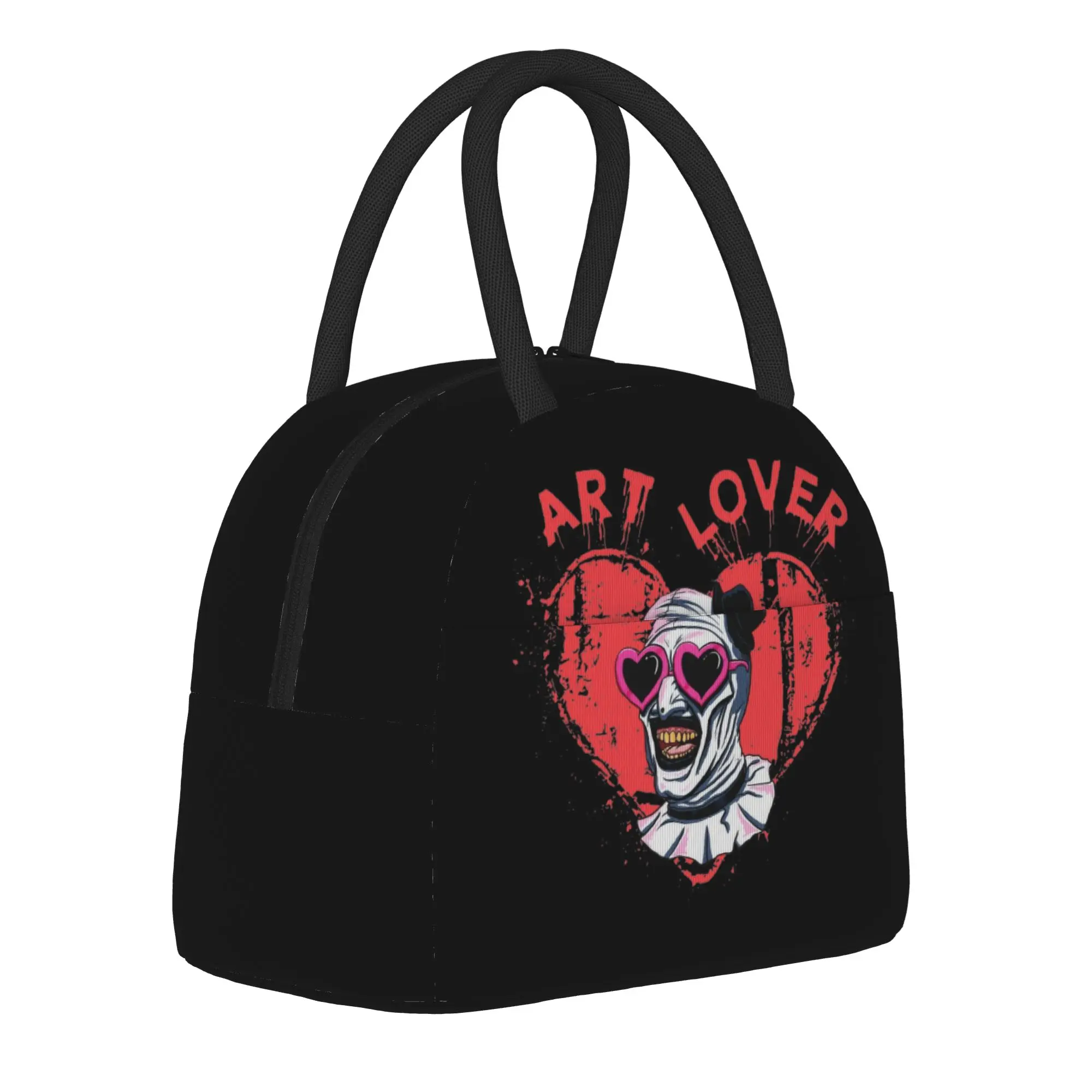 

Terrifier Art The Clown Insulated Lunch Bag Thermal Bag Meal Container Large Lunch Box Tote Bento Pouch School Picnic