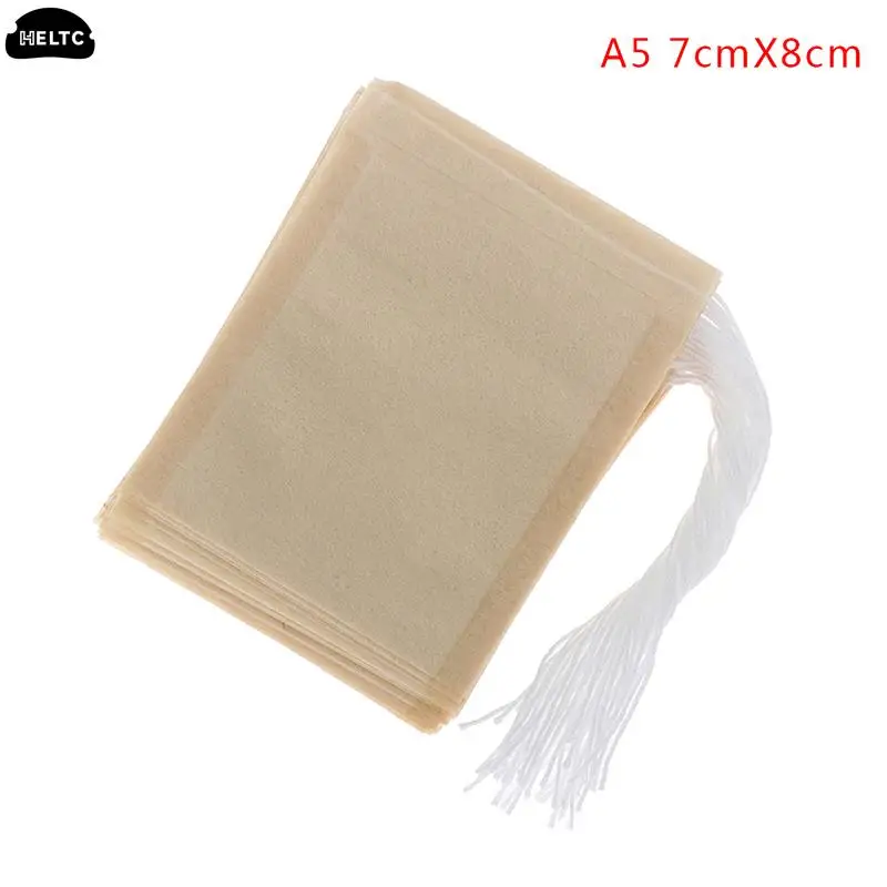 100PC/pack Disposable Tea Bag Filter Bags, Tea Infuser Filter Bags, Silk Thread Sealing Non-woven Spice Filter Bags Kitchen Tool