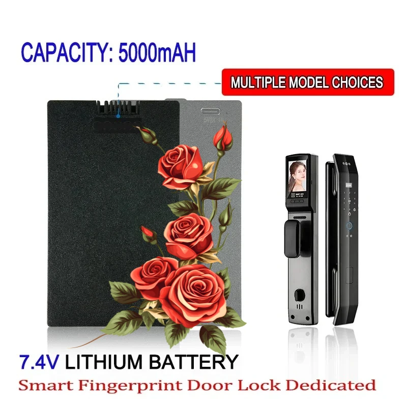 

brand new 7.4V 5000mAh Polymer Lithium Smart Door Lock Battery Smart Fingerprint Door Lock ,with Charging Cable