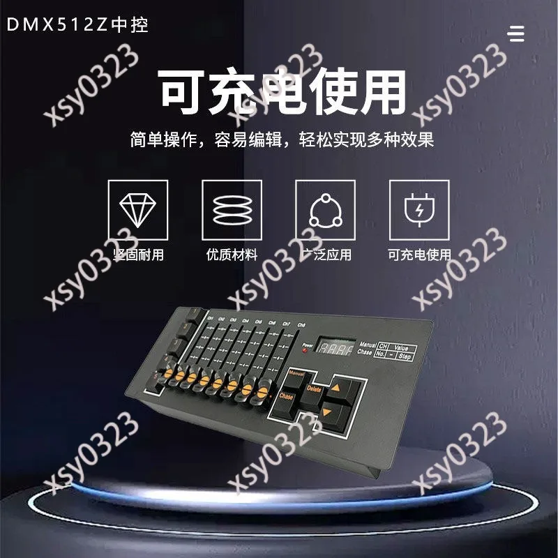 Mini DMX Lighting Controller Console, Portable Stage Light Control Desk for Party DJ