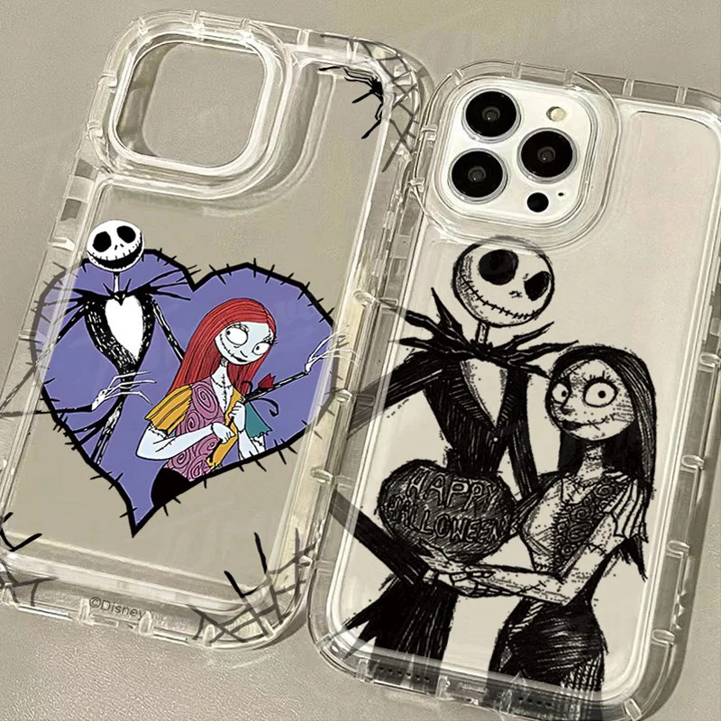 Disney Nightmare Before Christmas Clear Case for VIVO Y02 Y15S Y16 Y17S Y20 Y21 Y35 Y36 Y50 Y77 Y91 Y93 2020 5G Airbag Cover