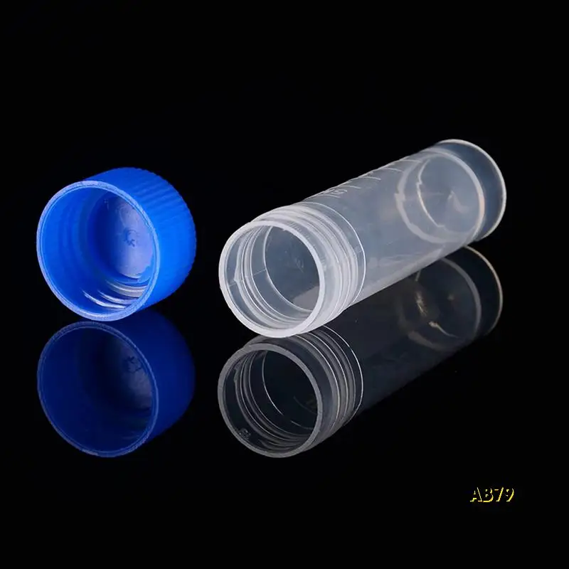 

1000Pcs 5Ml Plastic Graduated Vial Storage Container Test Tubes With Screw Caps