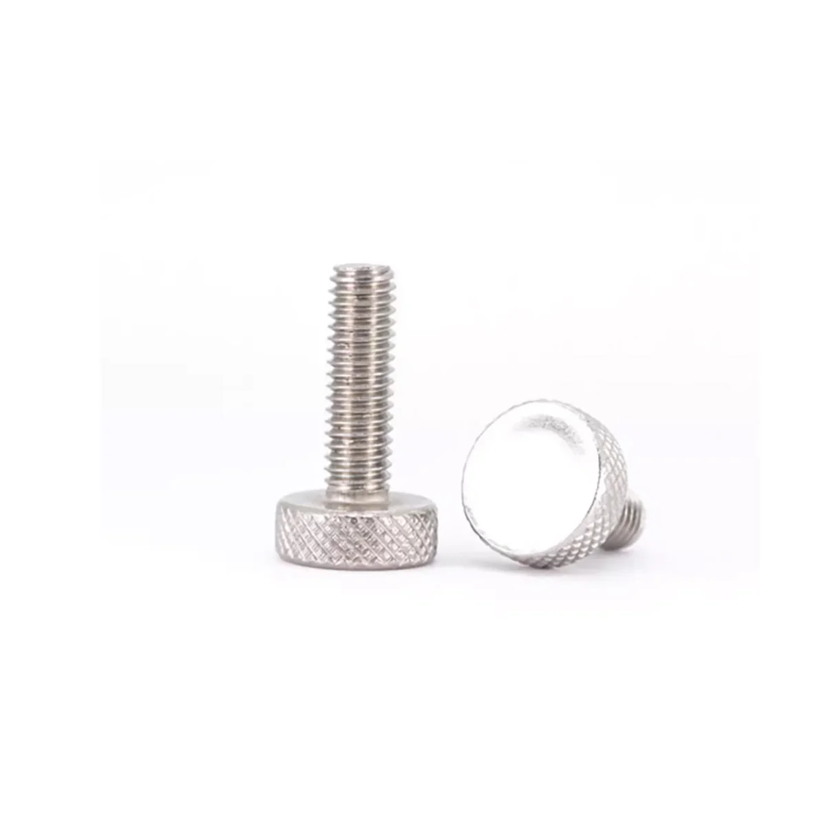 304 Stainless Steel Flat Head Knurled Hand Screw / Adjustment Bolt Flat Head Advertising Nail M3M4M5M6