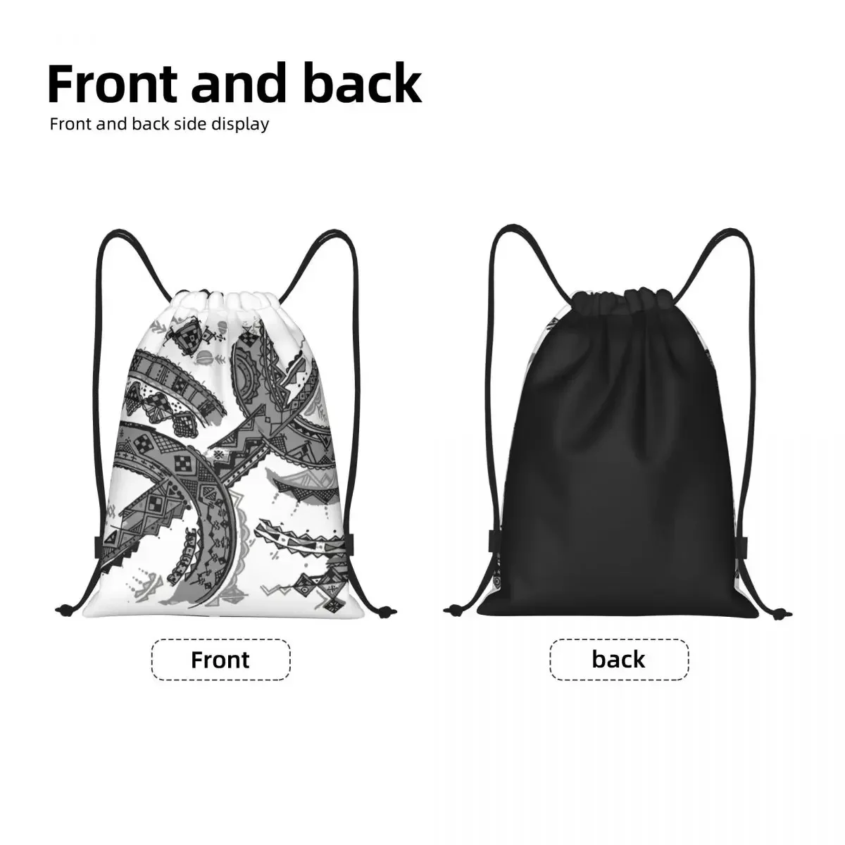 Z Imazighen Drawstring Bags Men Women Foldable Sports Gym Sackpack Amazigh Kabyle Training Storage Backpacks