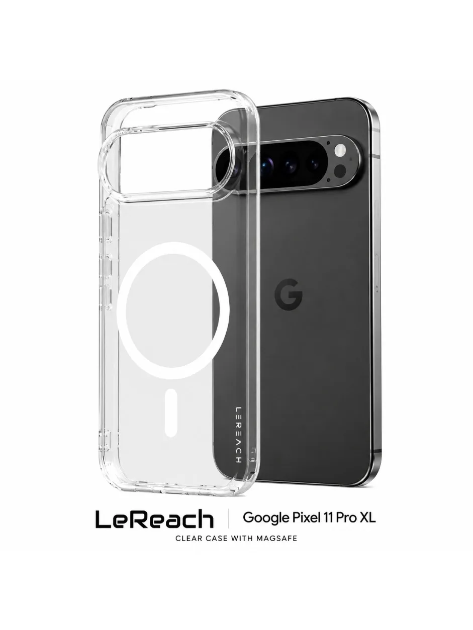 Magnetyczne etui do Google Pixel 11 Pro XL LeReach TOC Przezroczyste TPU + Twardy tył z PC Pokrowiec MagSafe — zdjęcie produktu 7