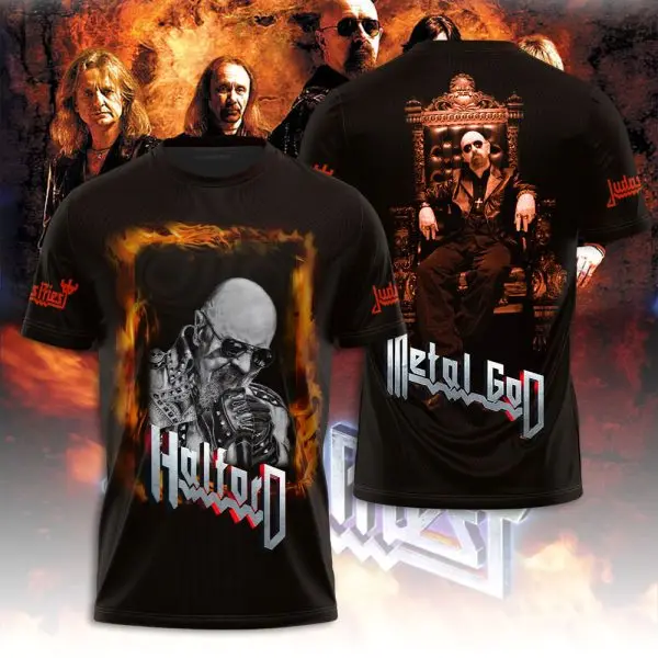 Nuevas camisetas Rock Judas Priest para hombre con estampado 3D para hombre y mujer, camiseta de manga corta con cuello redondo, camiseta holgada informal Y2k, ropa para hombre