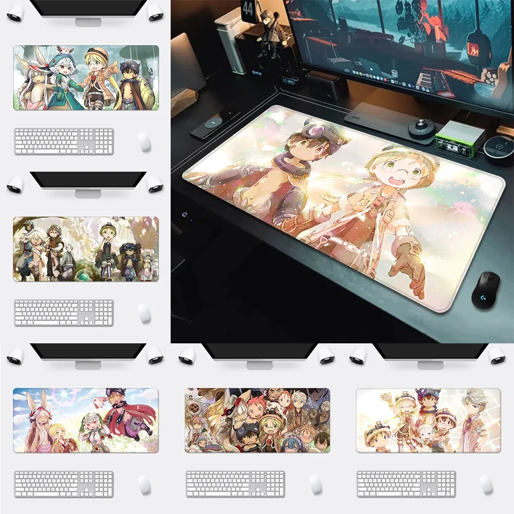 

Made In Abyss Mousepad HD Printing Computer Gamers Locking Edge Non-slip Mouse Pad XXL90x40cm Keyboard PC Desk Pad