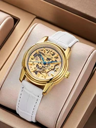 LONGLUX orologio automatico moda carino orologi da polso meccanici delicati ed eleganti regali di lusso impermeabili per la vigilanza delle donne della fidanzata!