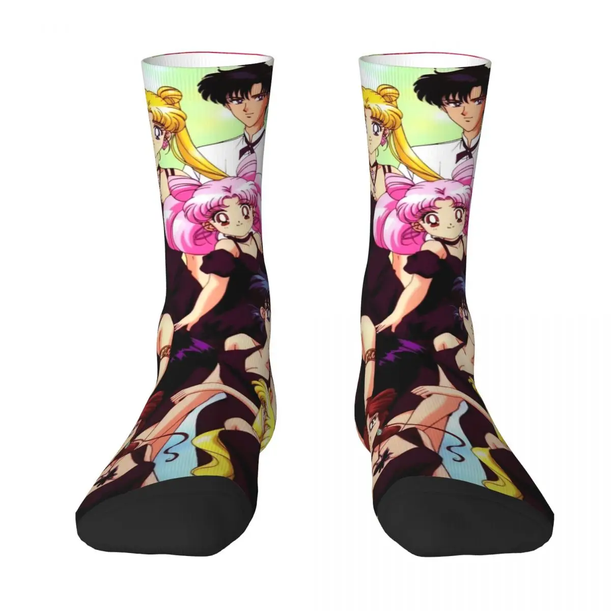 S-Sailor M-Moon Anime Socks Trendy Stockings Autumn Non Skid Unisex Men Socks Comfortable Pattern Outdoor Sports Socks