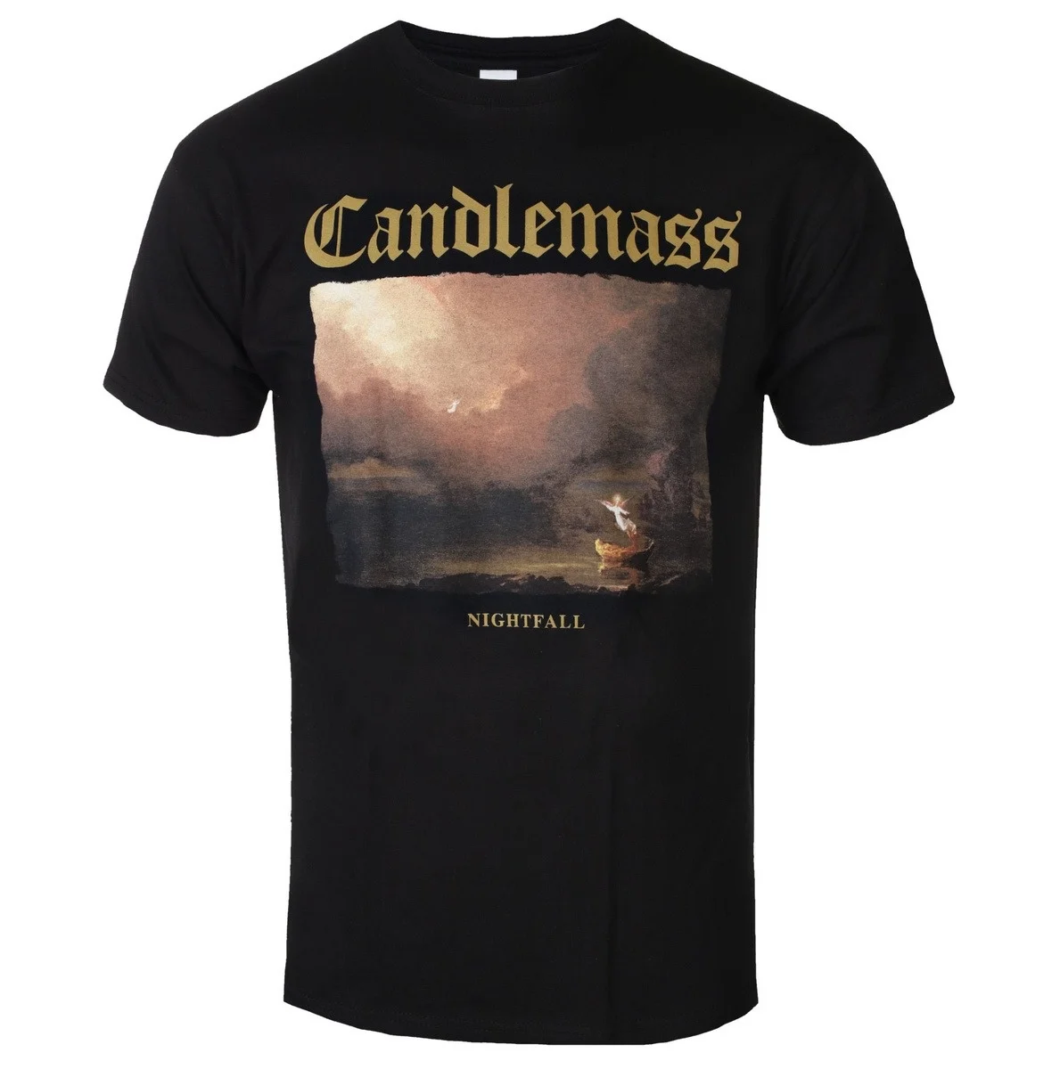 Candlemass Nightfall Doom‑metal Band Graphic Short Sleeve Top Men Women Vintage Dusk Lake Angel Boat Album‑cover