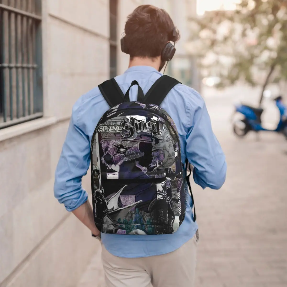 2025 New Skeleta Album Ghost Band Student Backpack School Bag Hiking Travel Daypack for Men Women Bookbag Shoulder Bags