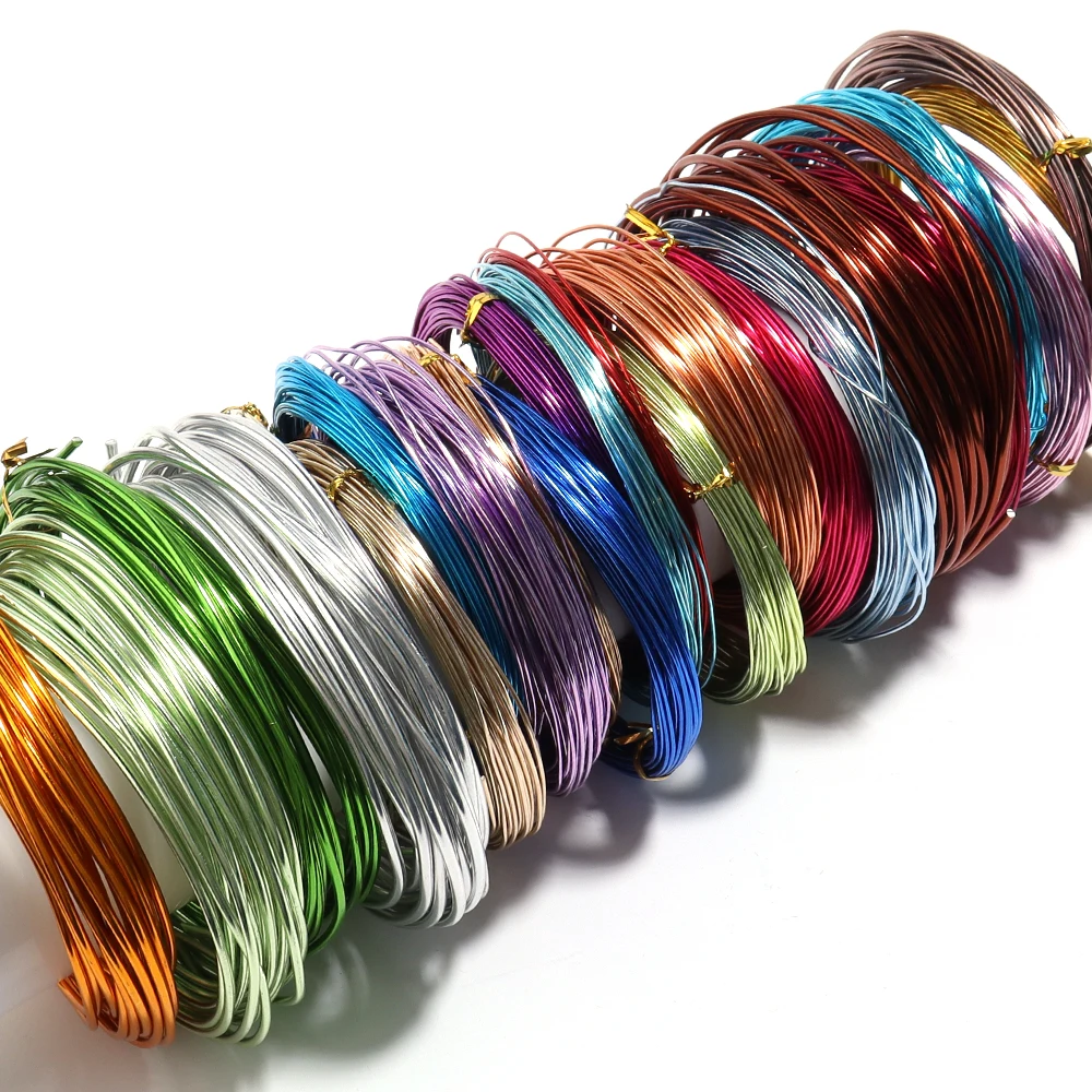 5-10meters/Lot 0.6/0.8/1/1.2/1.5/2mm Aluminum Oxide Wire Coil Metal Thread Accessories for Jeweley Making DIY Bracelet Necklace