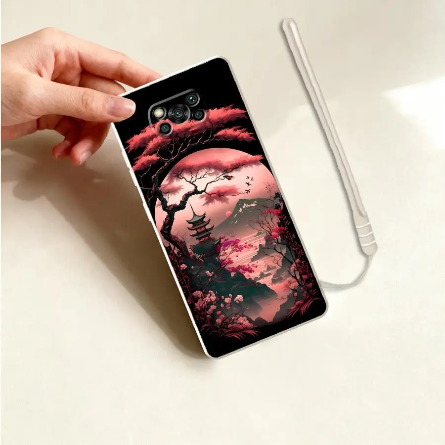 Landscape Art Soft Funda Back Phone Cover Case for Xiaomi Poco X3 NFC F5 F3 X4 X3 Pro C71 C85 F4