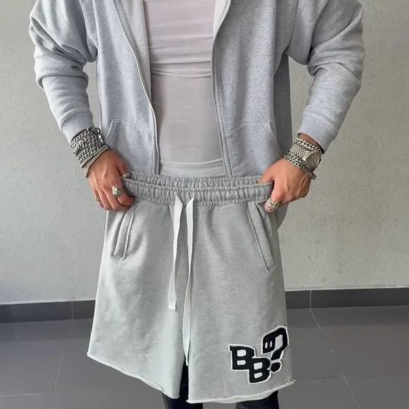 

Y2K Ретро Harajuku шорты большого размера мужские американские High Street Rock модные брендовые спортивные штаны с вышивкой повседневные свободные короткие брюки