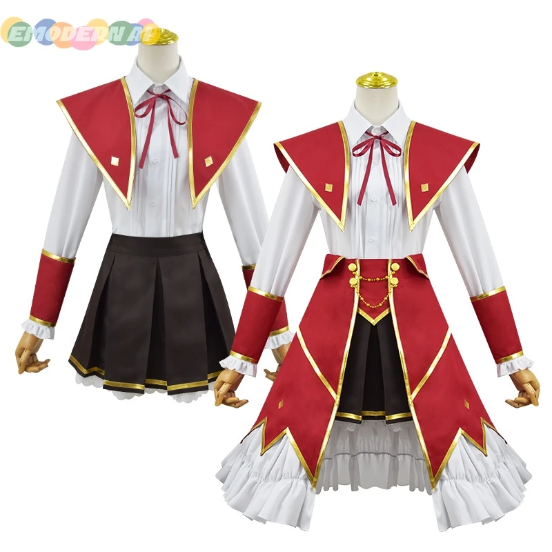 Yumiella Dolkness Anime Villainess Level 99 Cosplay Costume Clothes Wig Uniform Cosplay Free Gift School Uniform Unisex Set