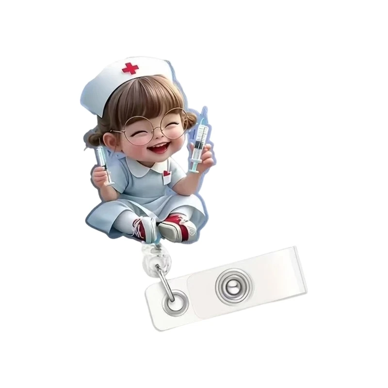 Upgrades Acrylic Retractable Badges Reel With Strong Clip For Nurses Teachers Secure Cards Holder For Daily Use
