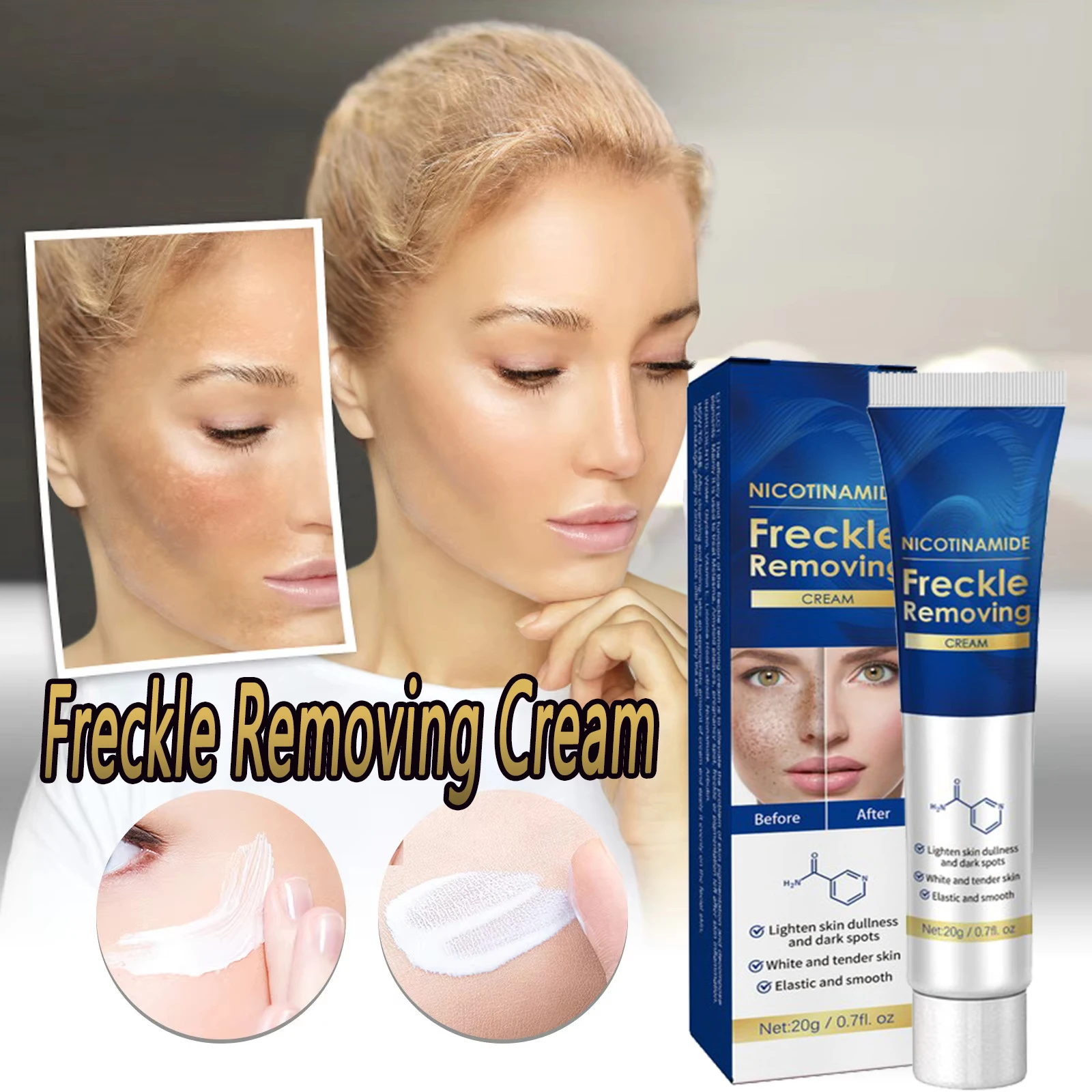 

Effictive Dark Spot Remover cream for Face Removing Freckle Melasma Chloasma Senile Plaques Sunburn Cyasma Chorioplaque Freckle