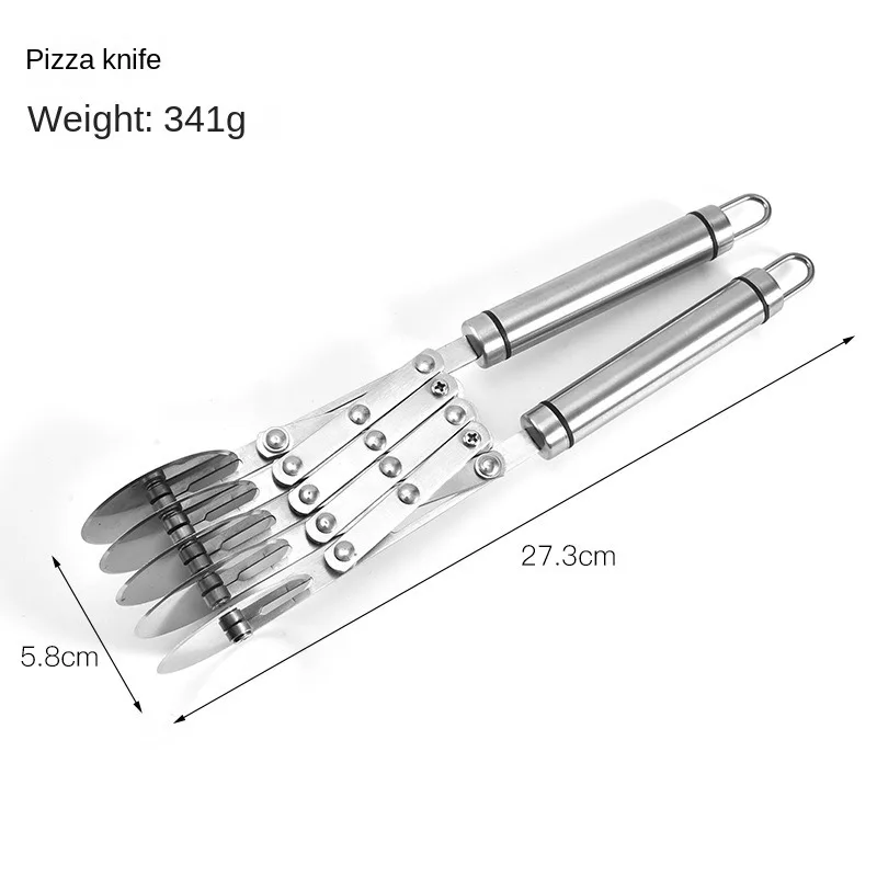 3/5 Wheels Cutter Dough Divider Side Pasta Knife Flexible Roller Blade Pizza Pastry Peeler Stainless Steel Bakeware Tools