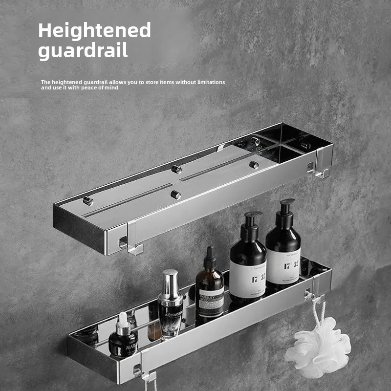 Bathroom 304 stainless steel storage rack, shower gel storage rack, bathroom wall mounted cosmetics storage