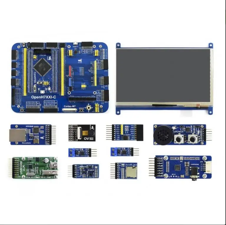 OpenH743I-C Package B, STM32H7 Development Board, Designed for the STM32H743IIT6 microcontroller, Supports Further Expansion