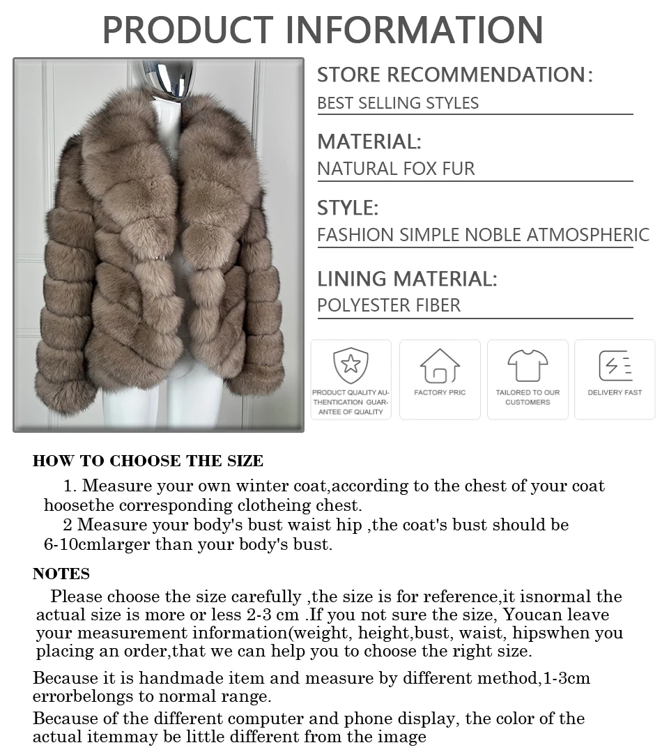 Winter Genuine Fur Coats For Womens Natural Fox Fur Jackets Warm Long Jackets Luxury Clothing