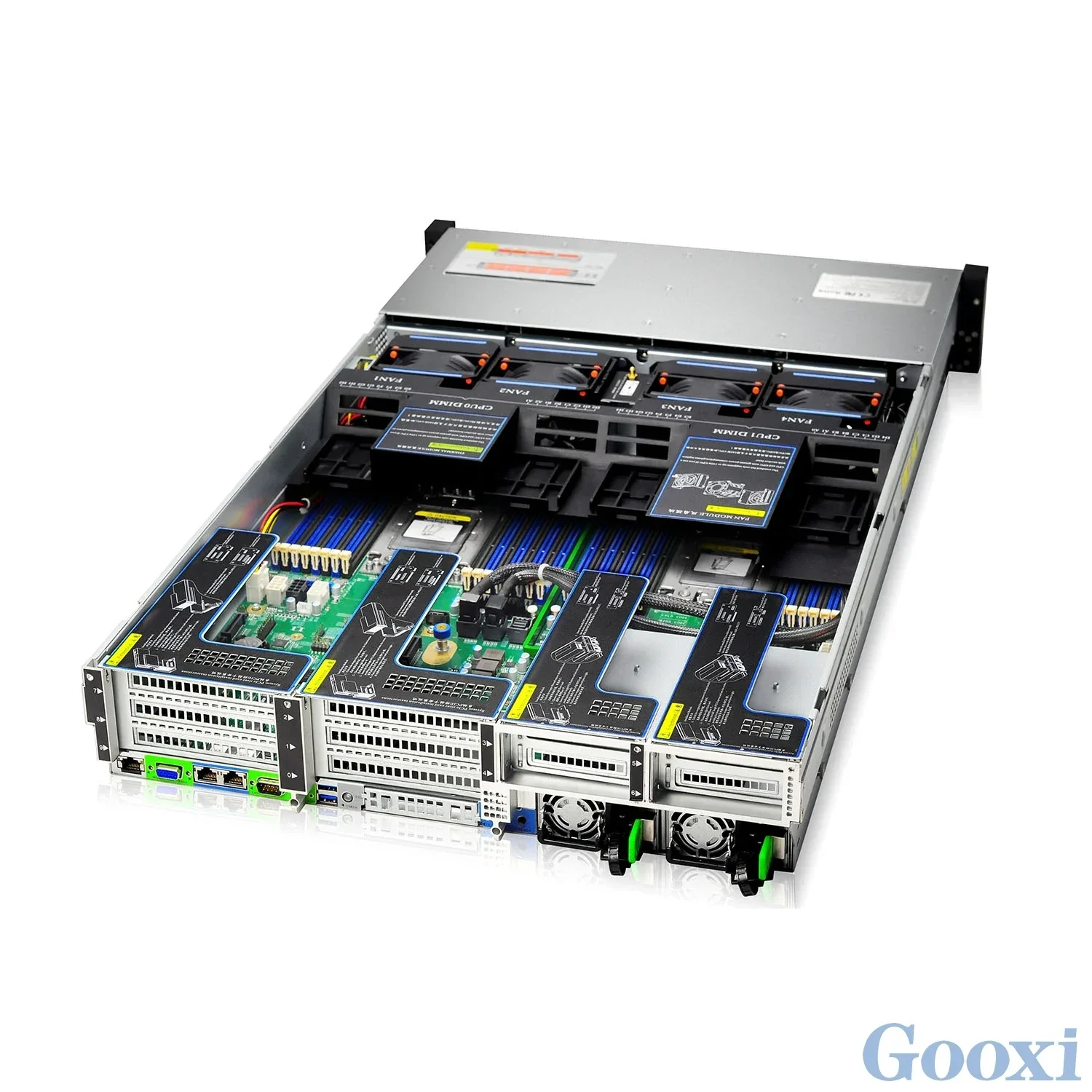 Gooxi SR201-D08R AMD EPYC Rome 7702 2.0GHz 16GB DDR4 Memory Rack Server With SSD And HDD Factory Stock 3 Year Warranty