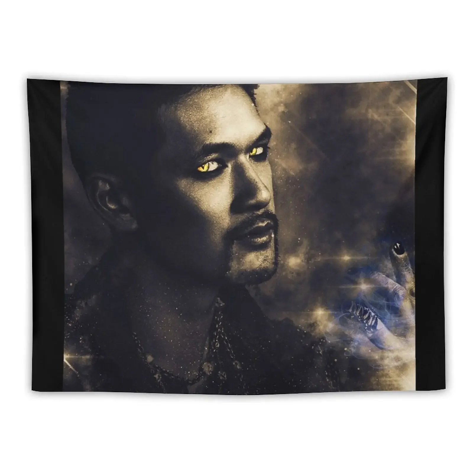 

Magnus Bane Gold Tapestry Decoration Pictures Room Wall Room Aesthetic Custom Tapestry