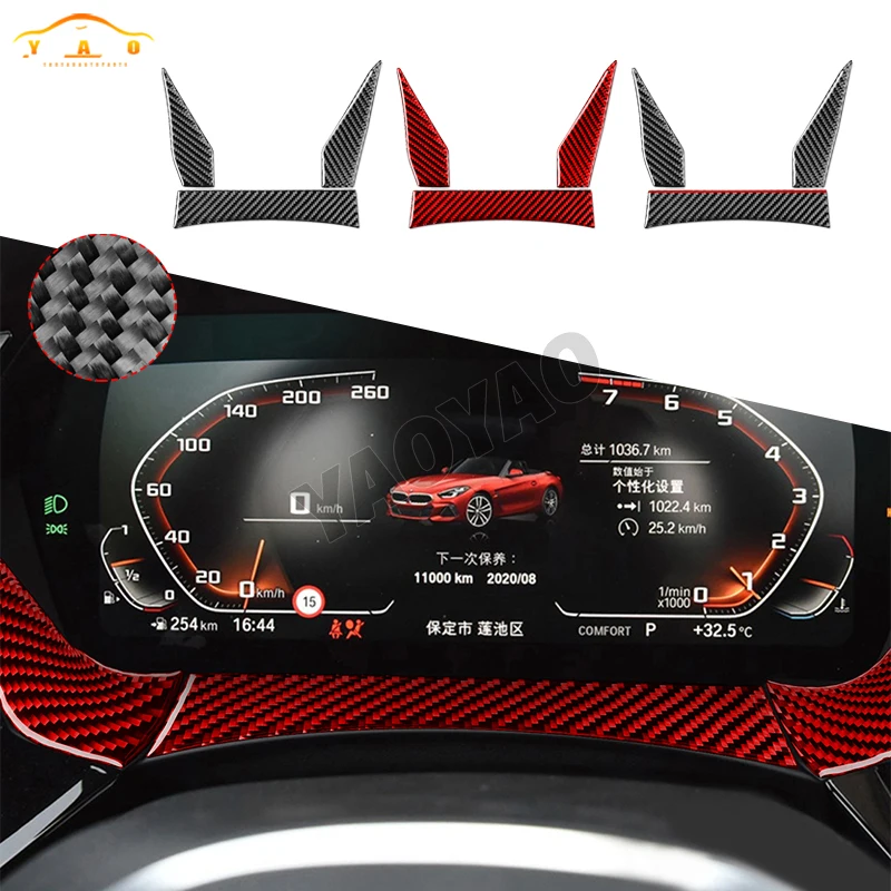 

Carbon Fiber Dashboard Instrument Panel Stickers For BMW Z4 G29 2019-2022 Car Interior Accessories