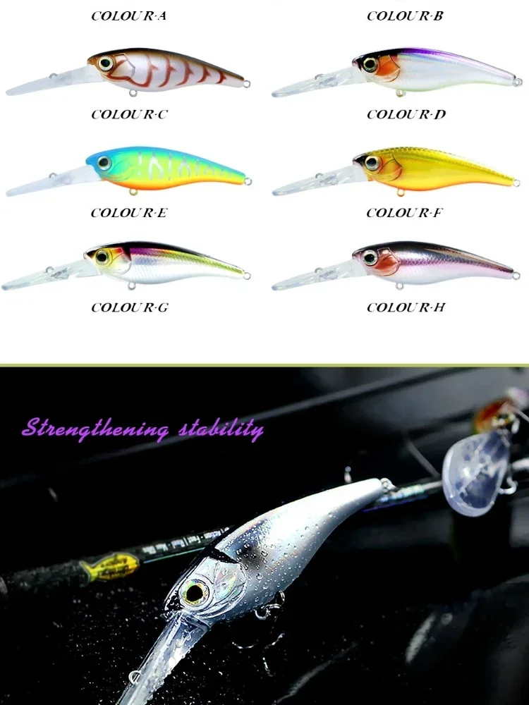 

1PCS Suspending Minnow 6g/60mm-10g/70mm 0-4m Depth Deep Dive Artificial Baittrout Bass Lures for Pike Fishing Lures Spinning