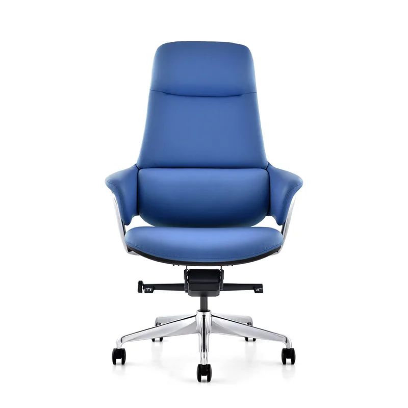 Light luxury high-end office computer chair, conference president leather backrest chair, rotating lift chair