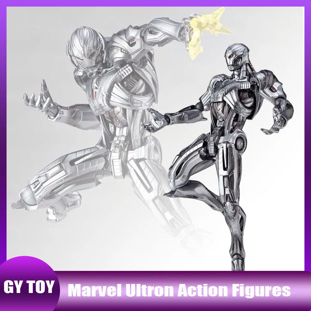 Marvel Ultron Action Figures Kaiyodo Amazing Yamaguchi 16cm Avengers Anime Figure Collection Ko Model Toys Kids Gift