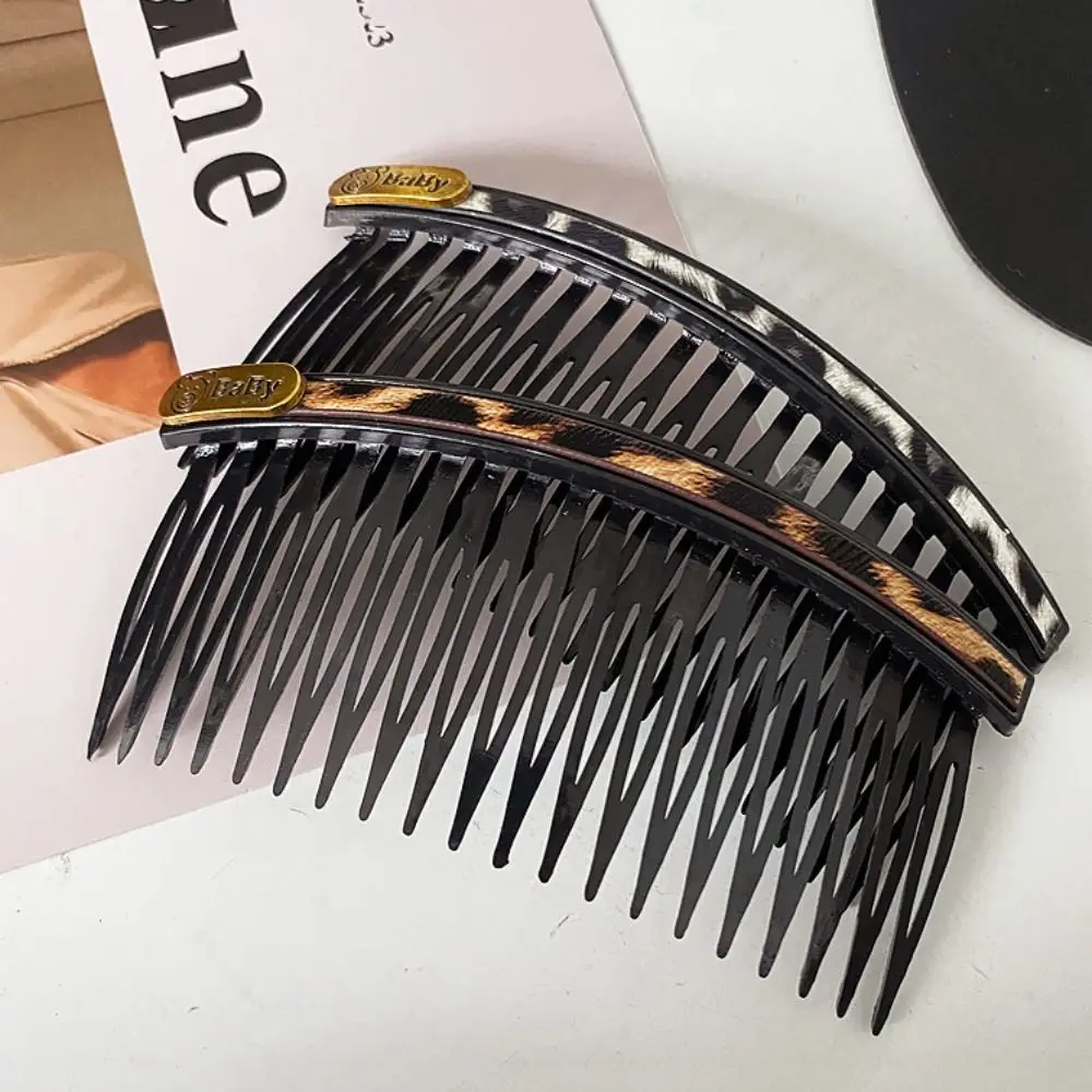 Korean Fashion Leather Hair Comb Bangs Broken Hair Finishing Tool Back Head Fixed Hair Clip Inserted Comb Hair Hoop