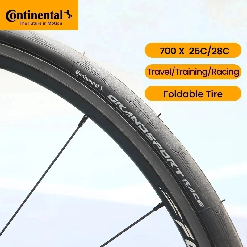 Continental Road Bike Tire ULTRA Sport III & GRAND Sport Race 700×25C 700x28C Gravel Tire 3/180 TPI Pure Grip Compound