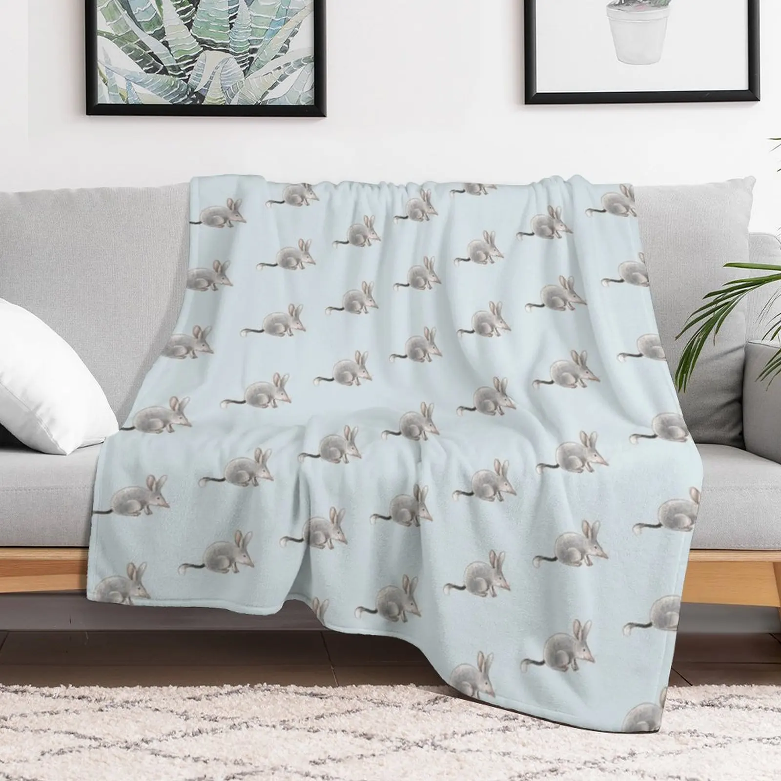 New Aussie Animals: Bilby Throw Blanket Nap Tourist Moving Travel Blankets