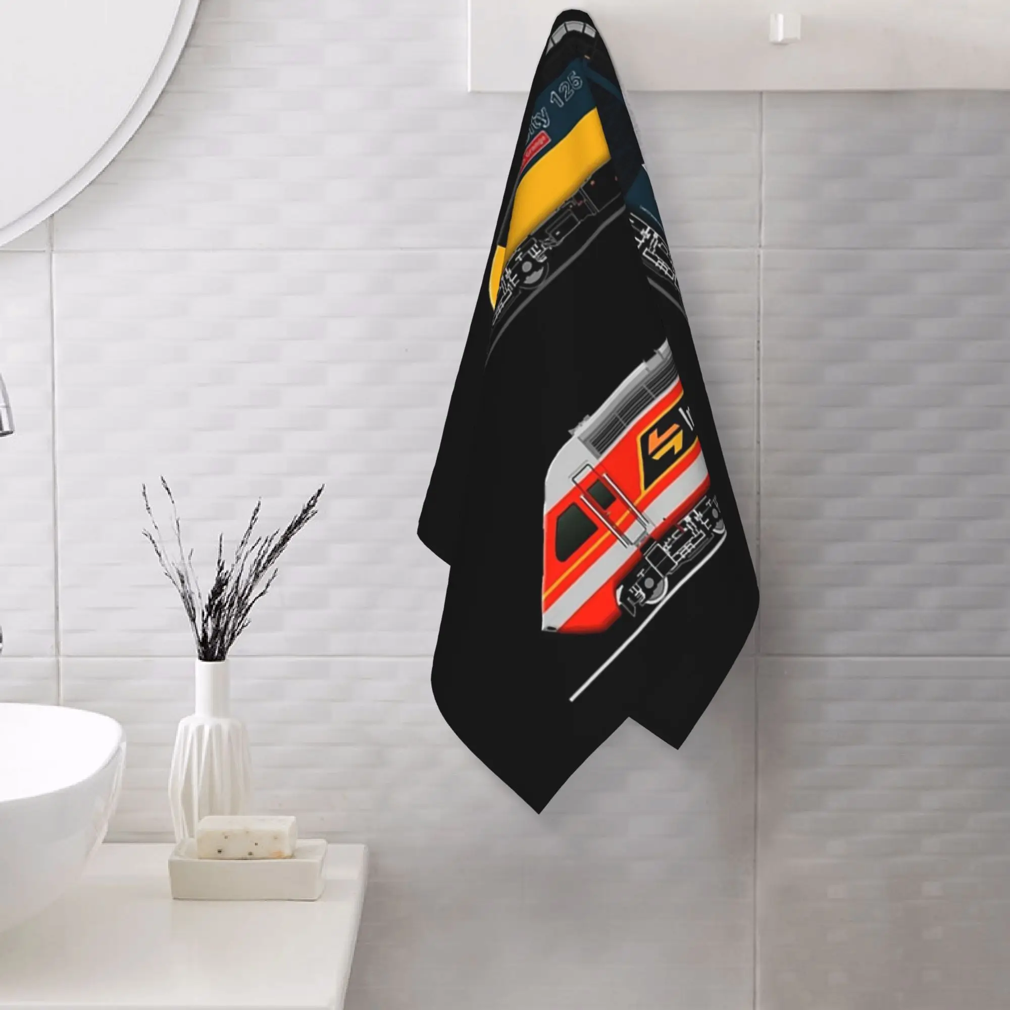 Custom INTERCITY TRAINS Soft Face Towel Quick Dry Pool Bath Cotton Towels Absorbent