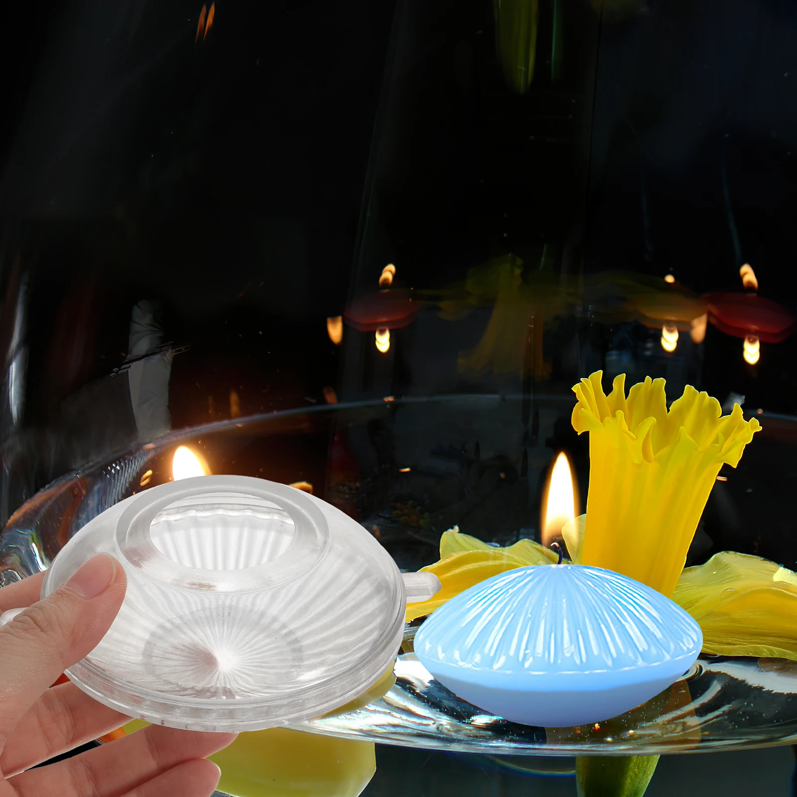 

Floating Mold DIY Plastic Molds Reusable Safe Wedding Decoration Scented Making Wax Demoulding Easy