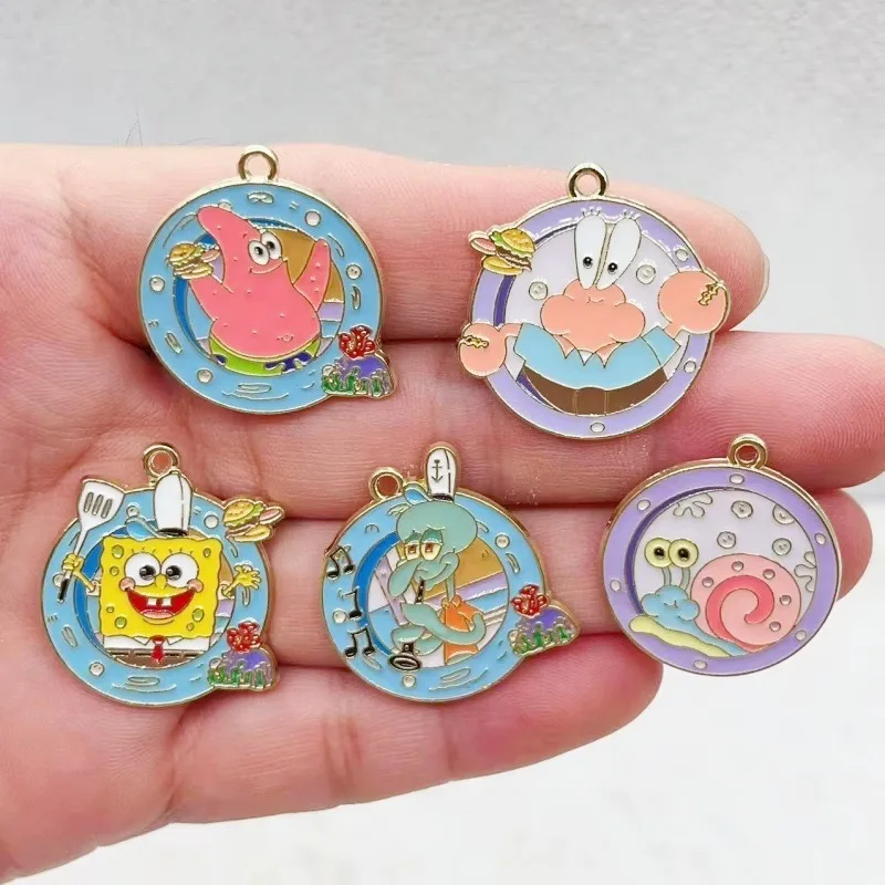 10 piezas de colgantes de aleación con diseño de dibujos animados de anime, accesorio DIY para llaveros y bolsos