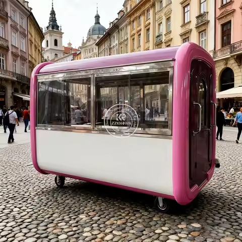 2025 Food Truck Trailer Mobile Cart Caravan Hamburger Shape Mobile Business Factory off road camper trailers