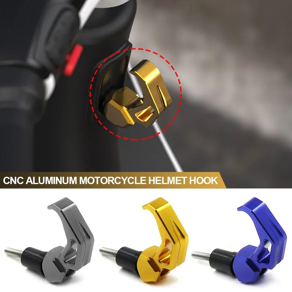 CNC Aluminum Motorcycle Helmet Hook Holder Cargo Hook Hook Luggage Bag Hanger Helmet Claw Motorbike Accessories Universal