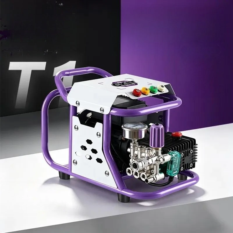 High Pressure Car Washing Machine 220V Commercial High Power Water Gun Household Cleaning Tool with 15m Hose and PA Pot